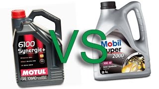 Motul 6100 Synergie 10W40 vs Mobil 1 2000 X1 10W40 test [upl. by Dnomse774]