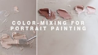 COLORMIXING FOR PORTRAIT PAINTING  Mixing flesh tones [upl. by Kola554]