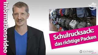 Schulrucksack das richtige packen [upl. by Slosberg]