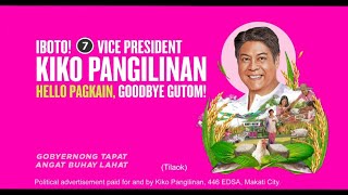 PANGILINAN KIKO LP Paid TV Ad 2022 30s Version 2 [upl. by Euhc256]