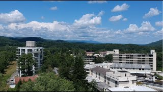 DRONE FOOTAGE of the BEAUTIFUL abandoned Nevele Grand Hotel Resort in New York [upl. by Odlanier995]