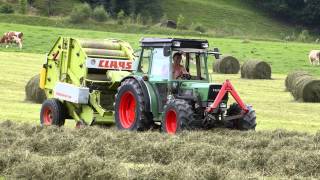 Heuernte in Österreich mit Fendt Claas Rollant 44 und Steyr 188 [upl. by Hayn]