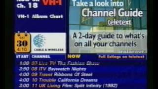 Cable amp Wireless  Channel Guide Saturday 30th August 1997 [upl. by Aynam]