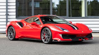 2019 Ferrari 488 Pista  Rosso Corsa  Walkaround 4K [upl. by Cohla]