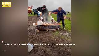 Couple take part in blackening pre wedding ritual [upl. by Tioneb]