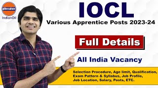 IOCL Apprentice Various Posts Recruitment 202324  Data Entry Operator etc  Full Details [upl. by Ambrosia]