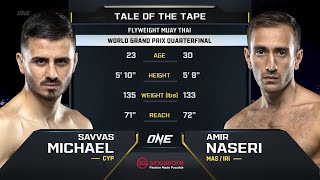 Savvas Michael vs Amir Naseri  ONE Championship Full Fight [upl. by Homere]