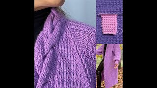 TUTORIAL Punto maglia ai ferri FACILISSIMO Adattissimo per un cardigan cappotto o maglione [upl. by Wojcik]