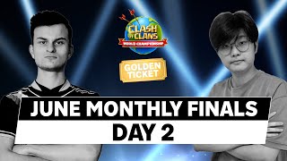 World Championship June Monthly Finals  Day 2  ClashWorlds  Clash of Clans [upl. by Rudelson323]