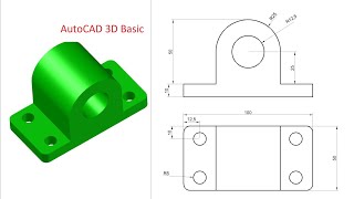 AutoCAD 3D tutorial for beginners [upl. by Map]