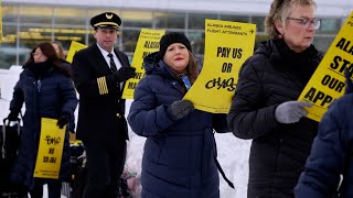 Alaska Arlines Flight Attendants Fight for a Fair Contract [upl. by Elleiram]