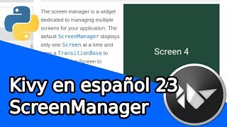 Kivy en español 23 ScreenManager [upl. by Anelas151]