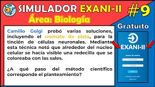 📚 Simulador Oficial EXANI II Área Biología Ejercicio 9 Camillo Golgi probó varias soluciones [upl. by Odrick]