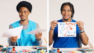 NFL Rookies Attempt to Draw their Team Logo [upl. by Uttica426]