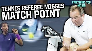 Referee decides tennis match with blown call that should be reviewable  Things You Missed [upl. by Hcra]