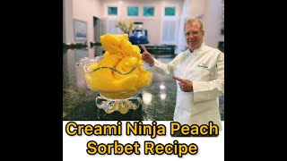 Easy Creami Ninja Peach Sorbet Recipe [upl. by Elacim]