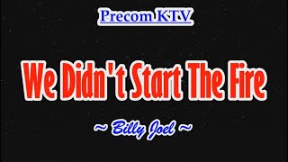 Karaoke Song  We Didnt Start The Fire Billy Joel [upl. by Yvad]