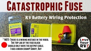 Catastrophic Fuse Installation RV Battery Bank Doh Mistake in wiring See description [upl. by Oigolue]