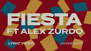 Un Corazón Ft Alex Zurdo  Fiesta Lyric Video Oficial [upl. by Atteloc]