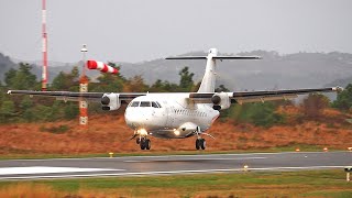 DAT ATR42500 – Arrival at Stord airport October 2021 [upl. by Denny880]