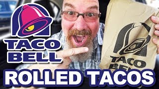 Taco Bell 🌮 Rolled Chicken Tacos 🌮 with Nacho Cheese Sauce [upl. by Llecrep]