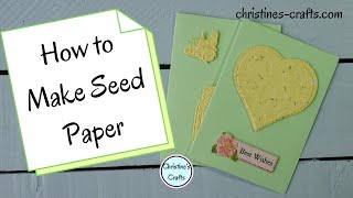 HOW TO MAKE PLANTABLE SEED PAPER  Easy DIY Project using Recycled Paper [upl. by Kussell]