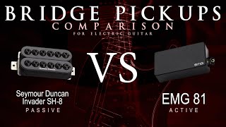 Seymour Duncan INVADER SH8 vs EMG 81  Bridge Guitar Pickup Comparison Tone Demo [upl. by Arolf]