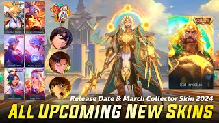 MOBILE LEGENDS NEW SKIN  ALL UPCOMING 80 NEW SKINS 2024  MARCH COLLECTOR SKIN 2024 [upl. by Lancaster341]