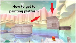 Lake kingdom trick jump to painting platform Super Mario Odyssey [upl. by Akinihs]