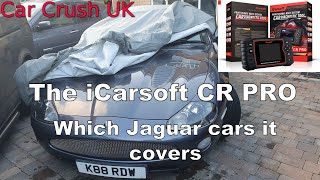 iCarsoft CR PRO  Jaguar cars it covers [upl. by Philbo]