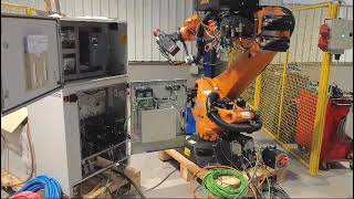 KUKA robot with krc4 controller with Spindle being tested [upl. by Huston]