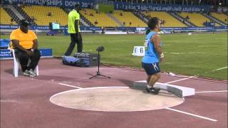 Mens shot put F40  final  2015 IPC Athletics World Championships Doha [upl. by Bolt]