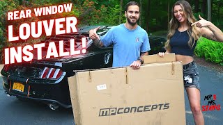 HOW TO INSTALL REAR WINDOW LOUVERS ON MUSTANG GT 20152019  MP CONCEPTS  MR amp MS STANG [upl. by Yahsal]