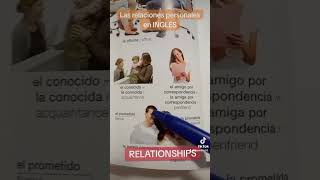 Las relaciones interpersonales en INGLÉS  ENGLISH  Relationships vocabulary [upl. by Yclek]