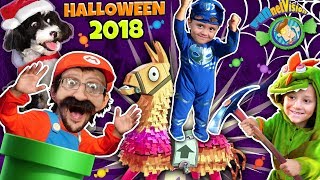 FUNnel Fam Halloween 2018 Vlog Spooky Vision w Super Mario amp Fortnite [upl. by Ezana533]