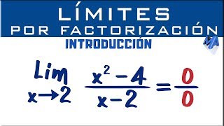 Solución de límites por factorización  Introducción [upl. by Koslo]