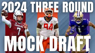 3 ROUND 2024 NFL Mock Draft WITH TRADES  2024 NFL Mock Draft [upl. by Assyla]