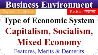 economic system capitalism socialism and mixed economy economic system business environment [upl. by Nerdna]