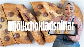 MJÖLKCHOKLADSNITTAR  KOLASNITTAR MED INBAKAD MJÖLKCHOKLAD [upl. by Baese]