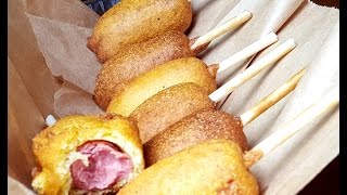 HOMEMADE CORN DOGS [upl. by Hsakiv74]