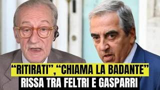 “Ritirati” “Chiama la badante” rissa tra Feltri e Gasparri [upl. by Joacimah]