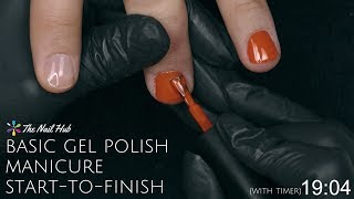 How To Apply Gel Polish StarttoFinish Real Time [upl. by Leohcin]