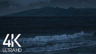 8 HOURS Tropical Beach at Night  4K UHD  Relaxing Waves Sounds for Sleep [upl. by Wahlstrom]