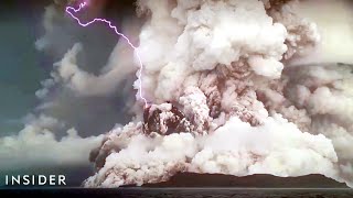 Video Captures Massive Volcanic Eruption In Tonga [upl. by Derron]