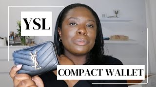 YSL MONOGRAM COMPACT WALLET REVIEW  Saint Laurent Monogram Compact Wallet  One Year Luxury Review [upl. by Mota]