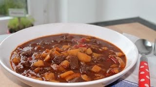 Gulaschsuppe kochen Rezept  Goulash Soup Recipe  ENG SUBS [upl. by Aennil]