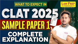 CLAT 2025 Official Sample Paper Analysis  Complete Explaination  CLAT 2025 Paper  Must Watch [upl. by Lymann97]