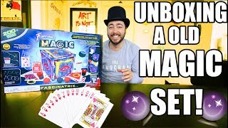 UNBOXING an OLD Magic Set TRICKS REVEAL [upl. by Neehcas]