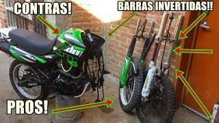 ITALIKA DM200 CON BARRAS INVERTIDAS  PERFECTO PARA EL ENDURO  COMO PONER BARRAS INVERTIDAS [upl. by Nenerb]