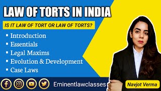 Evolution of law of Torts  Development  Legal maxims  Essentials  case laws  Torts or Tort [upl. by Russon]